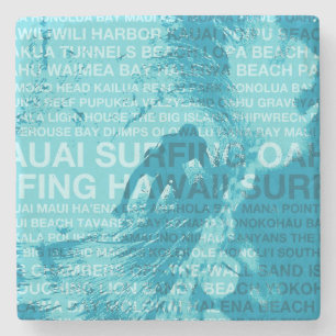 Posavasos De Piedra Surfing Hawaii Green Room Hawaiian TikiBar Coaster
