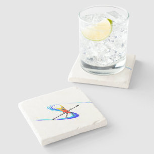 Posavasos De Piedra Surfista de Tiki