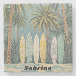 Posavasos De Piedra Surf's Up, Pastel Style personalizado