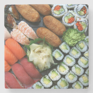 Posavasos De Piedra Surtido de favoritos de sushi japonés