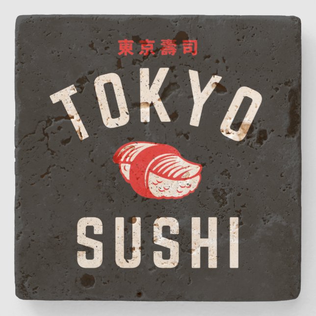 Posavasos De Piedra Sushi de Tokio (Anverso)