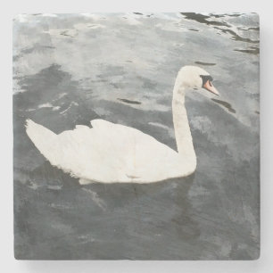 Posavasos De Piedra Swan impresionista