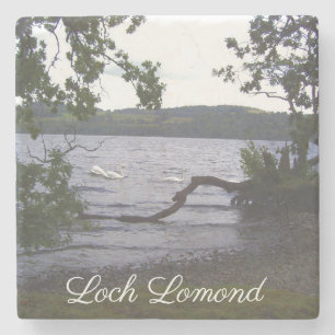 Posavasos De Piedra Swans en Loch Lomond