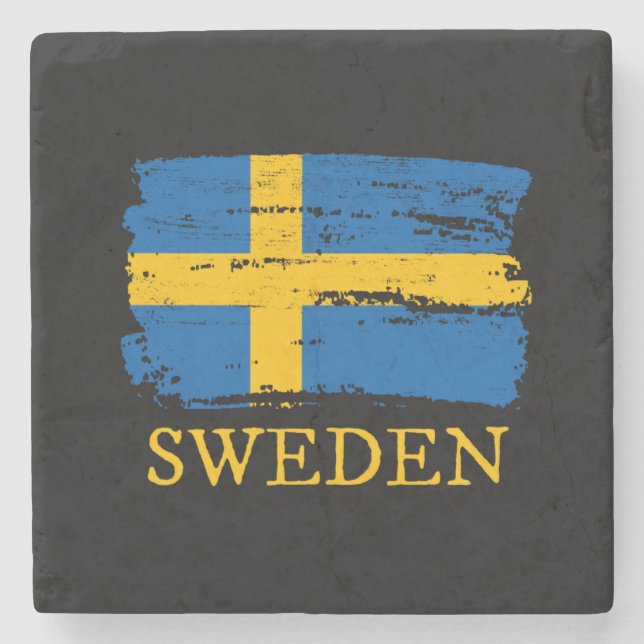 Posavasos De Piedra Sweden Flag (Anverso)