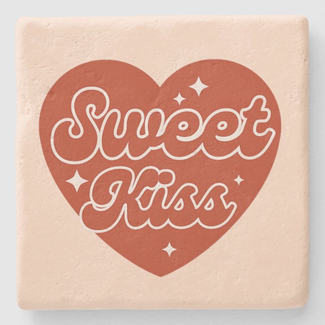 Posavasos De Piedra Sweet Kiss Stone Coaster (Anverso)