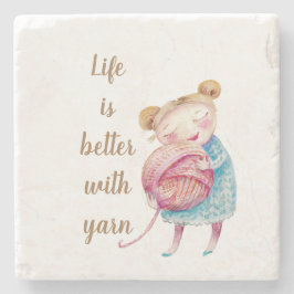 Posavasos De Piedra Sweet Yarn Lover Acrylic