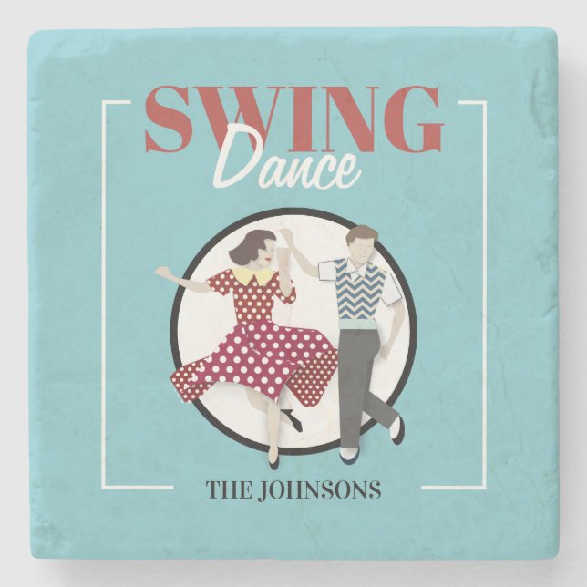 Posavasos De Piedra Swing Dance (Anverso)