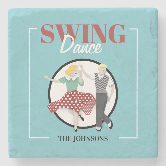 Posavasos De Piedra Swing Dance (Anverso)