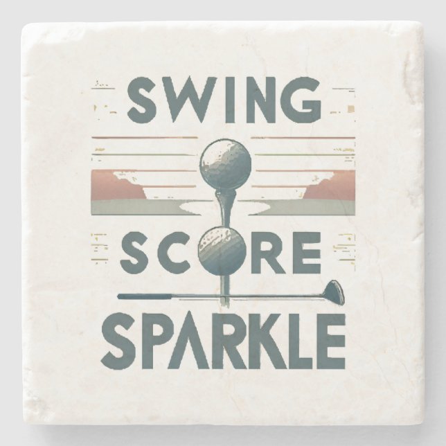 Posavasos De Piedra Swing, Score, Sparkle (Anverso)