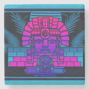 Posavasos De Piedra Synthwave Pharaoh