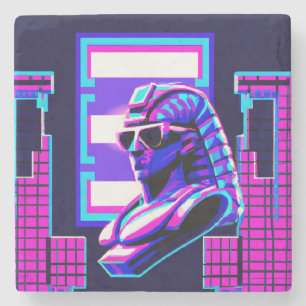 Posavasos De Piedra Synthwave Pharaoh