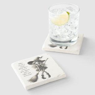 Posavasos De Piedra Tabitha y sus boots - Pascua de piedra de bruja