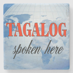 Posavasos De Piedra Tagalog hablado aquí tierra nublada