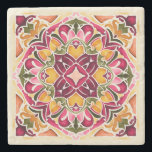 Posavasos De Piedra Talavera fuchsia tile vintage wedding favors<br><div class="desc">Fuchsia pink orange colorful vintage Mexican talavera azulejo tiles wedding favors,  colorful vintage tile pattern coasters,  wedding table decor,  home decor gifts,  practical wedding favors,  practical party favors</div>