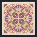 Posavasos De Piedra Talavera fuchsia tile vintage wedding favors<br><div class="desc">Fuchsia pink orange colorful vintage Mexican talavera azulejo tiles wedding favors,  colorful vintage tile pattern coasters,  wedding table decor,  home decor gifts,  practical wedding favors,  practical party favors</div>