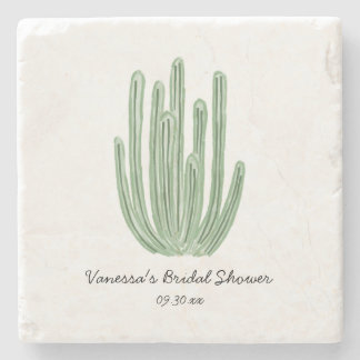 Posavasos De Piedra Taller de Novia Cactus de Tubo Órgano Acuarela
