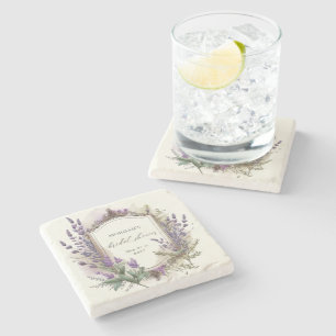 Posavasos De Piedra Taller de Novia Regio de Aquarela Lavanda