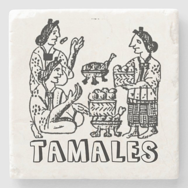 Posavasos De Piedra Tamales (Código Florentino, siglo XVI) (Anverso)