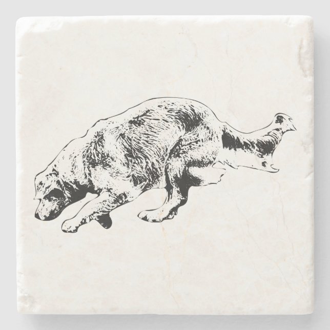 Posavasos De Piedra Tamaño de tabla: instantánea de oro (Anverso)