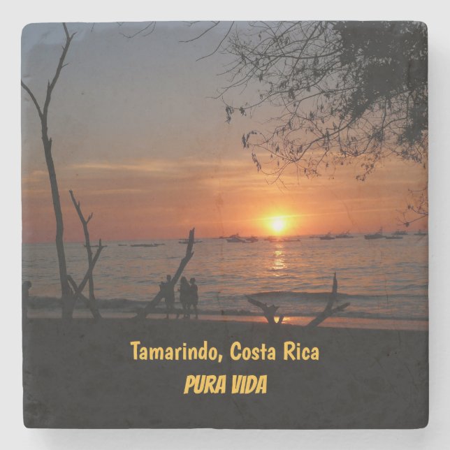 Posavasos De Piedra Tamarindo Sunset (Anverso)