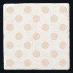 Posavasos De Piedra Tan polka puntos<br><div class="desc">Tan polka puntos sobre fondo blanco</div>