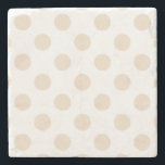 Posavasos De Piedra Tan polka puntos<br><div class="desc">Tan polka puntos sobre fondo blanco</div>