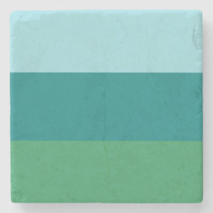 Posavasos De Piedra Tanager Turquesa, Azul Verde y Verde Kelly Horiz
