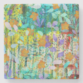 Posavasos De Piedra Tangerina silvestre - Arte floral inspirado en la 