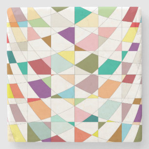 Posavasos De Piedra Tapiz de colores abstractos