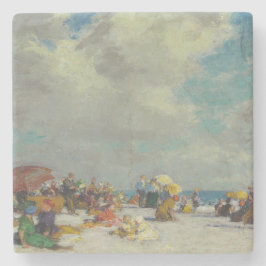Posavasos De Piedra Tarde de verano en la playa (por E.H. Potthast)