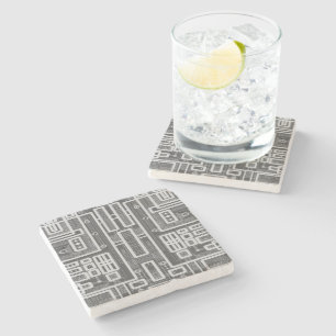 Posavasos De Piedra Tarjeta de circuito geométrico