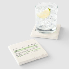 Posavasos De Piedra Tarjeta de embarque - Retro