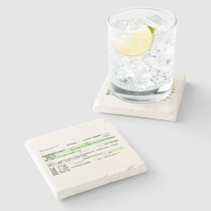 Posavasos De Piedra Tarjeta de embarque - Retro