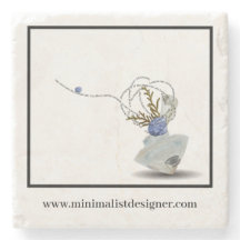 Tarjeta de negocios costera con diamantes florista