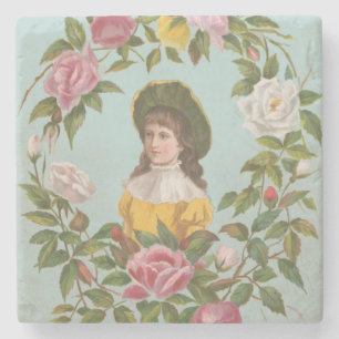 Posavasos De Piedra Tarjeta del Día de San Valentín alemana vintage ki