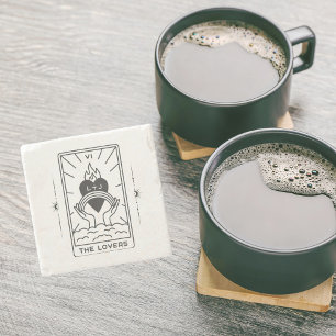 Posavasos De Piedra Tarot Cards Ducha de novia BODA B+W moderno