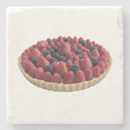 Posavasos De Piedra Tarta De Bayas Sobre Piedra