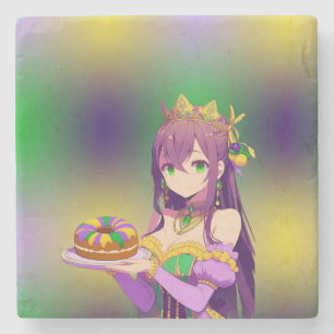 Posavasos De Piedra Tarta del rey del Anime Mardi Gras
