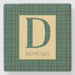 Posavasos De Piedra Tartan Duncan Monograma D 