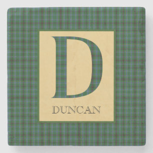 Posavasos De Piedra Tartan Duncan Monograma D