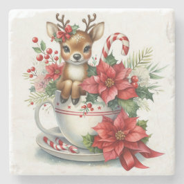 Posavasos De Piedra Taza de Navidad Reno 8
