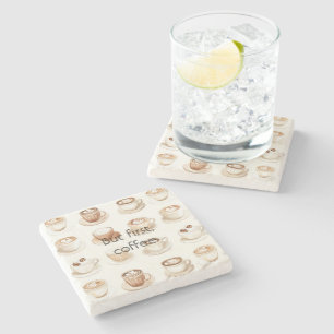 Posavasos De Piedra Tazas de café con crema