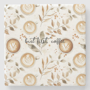 Posavasos De Piedra Tazas de café hojas