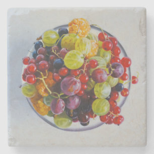 Posavasos De Piedra Tazón de bayas - Vida residual de fruta hiperreali