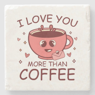 Posavasos De Piedra Te Amo Más Que Café