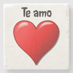 Posavasos De Piedra Te amo - Te amo en español