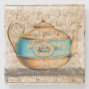 Posavasos De Piedra Té Pot antiguo