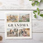Posavasos De Piedra Te queremos, abuela personalizada 4 Collages de fo<br><div class="desc">Digamos que te queremos con una abuela con una estampa de piedra regalo personalizada que incluye 4 de tus fotos favoritas y nombres de nietos y nietos. Todo el texto de este diseño es editable para que pueda agregar su propio mensaje o texto. Disponible en diversos colores, estilos y productos....</div>