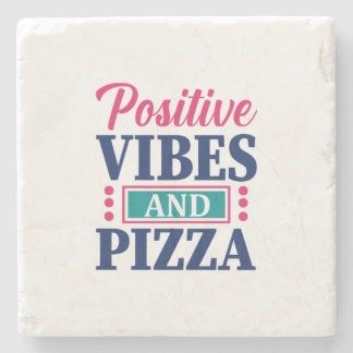 Posavasos De Piedra Teacher Art Positive Vibes Y Pizza