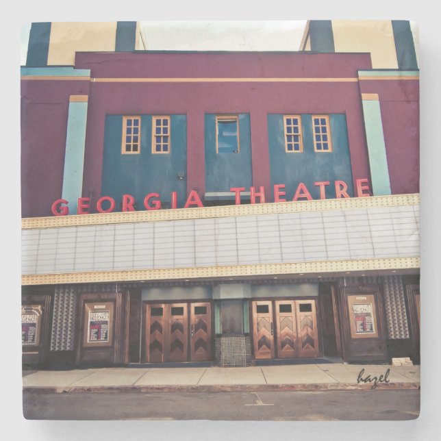 Posavasos De Piedra Teatro Georgia Atenas Georgia Marble Coaster. (Anverso)